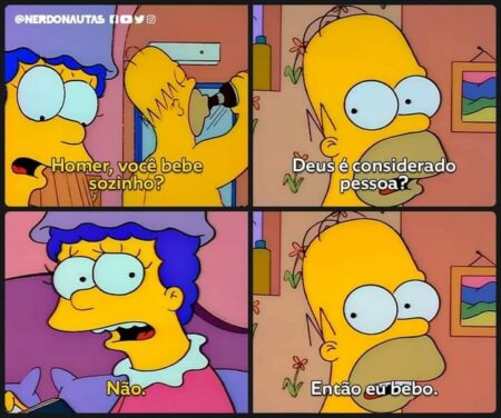 Meme Simpsons Homer bebendo