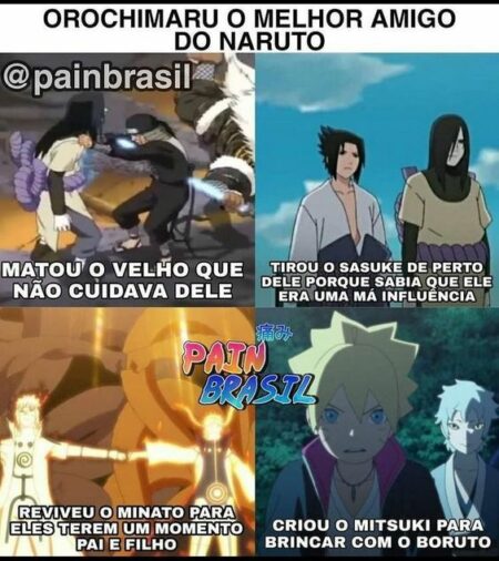 Meme Orochimaru melhor amigo do Naruto